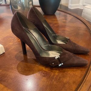 BCBG Brown Suede Pumps